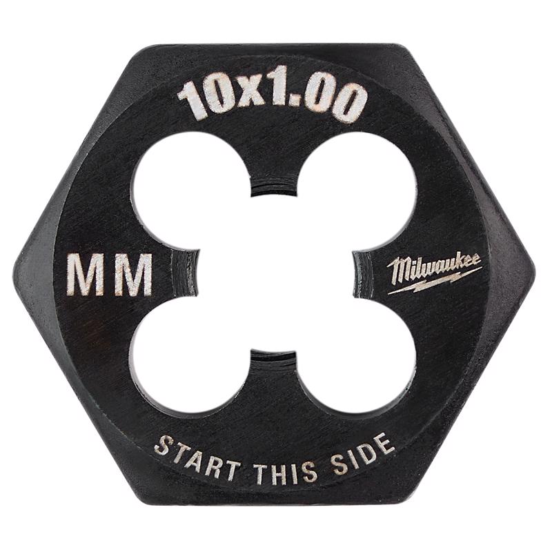 Milwaukee High Carbon Steel Metric Hexagon Die M10-1.0 mm 1 pc