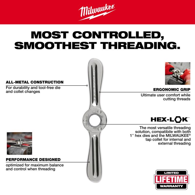 Milwaukee Tap and Die Handle w/Collet 1/4-1/2 in. 1 pc