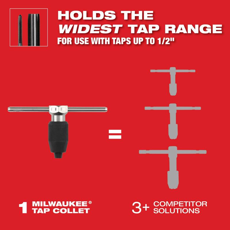 Milwaukee Tap and Die Handle w/Collet 1/4-1/2 in. 1 pc