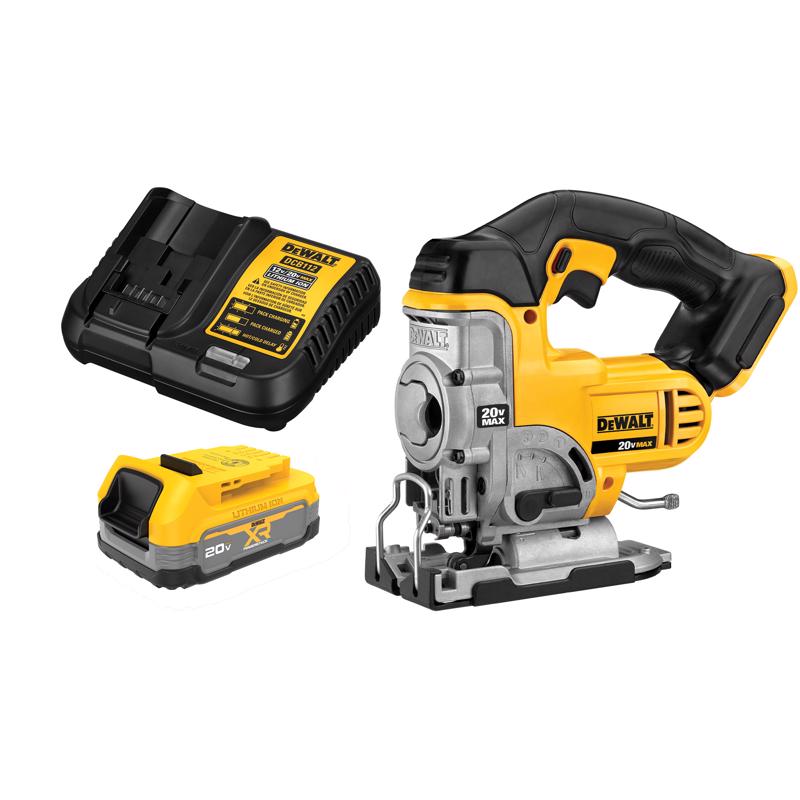 DEWALT 20V MAX* Cordless Jig Saw with DEWALT 20V MAX* XR POWERSTACK Compact Battery Kit