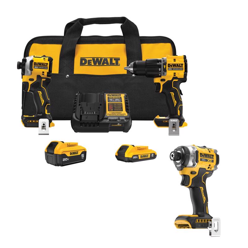 DEWALT 20V MAX 2-Tool Hammer Drill/Impact Combo with 20V MAX XR 3-Speed 1/4 in. Impact Driver