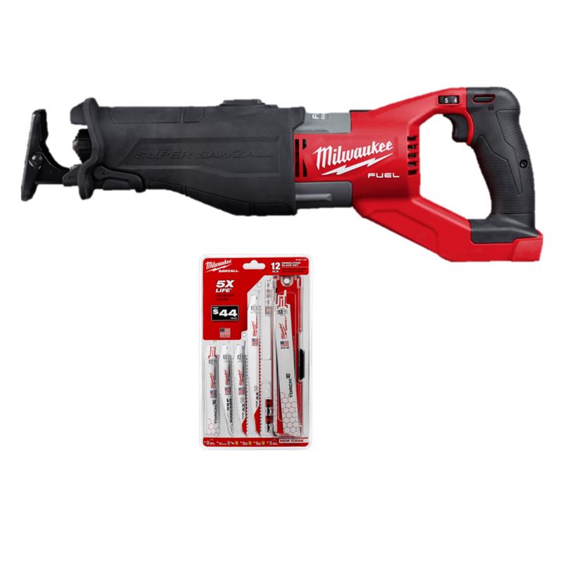 M18 FUEL Super Sawzall with 12PC Demolition Blades Set