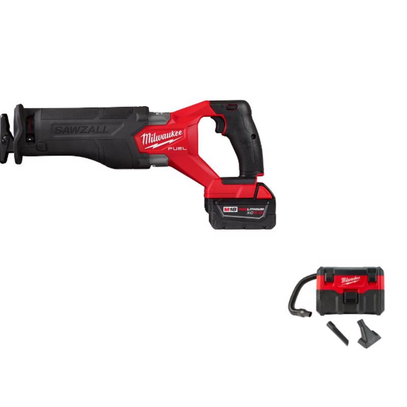 M18 FUEL Sawzall Reciprocating Saw 5Ah Battery & Charger Kit with Vacuum
