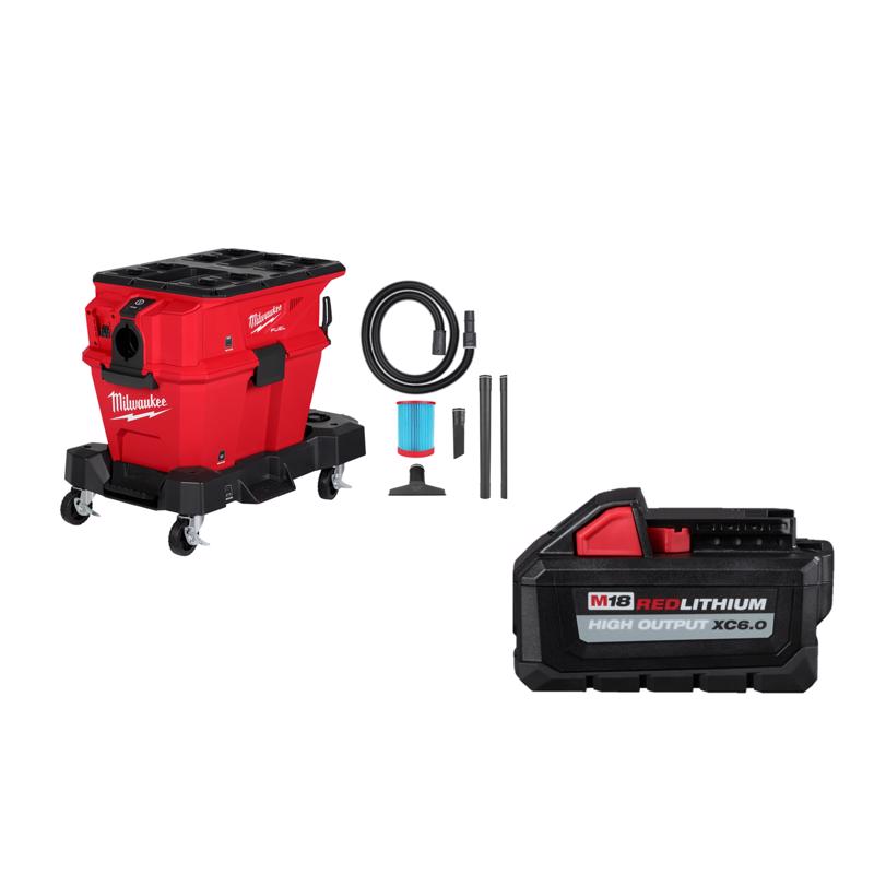 M18 PACKOUT 6 Gallon Wet Dry Vacuum w 6Ah Battery Pack