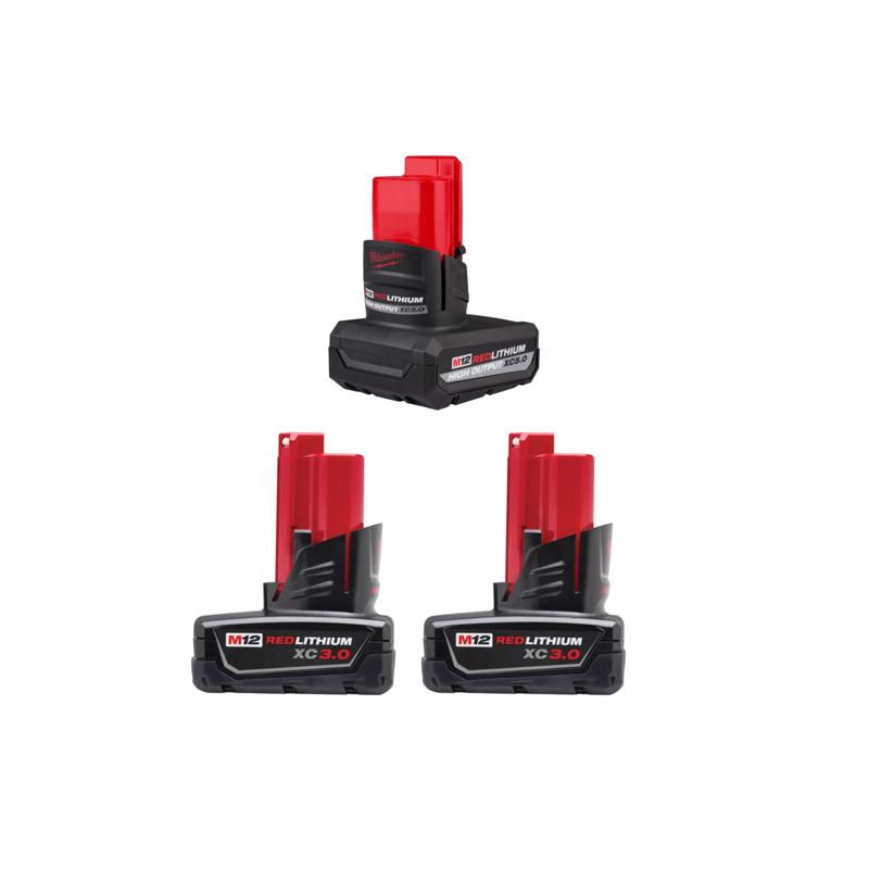 M12 3 Pack XC Batteries 5Ah and (2) 3Ah