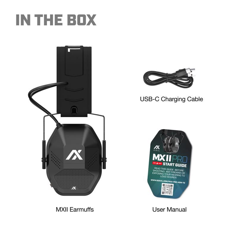 Axil 22 dB Hearing Protector Earmuff Black