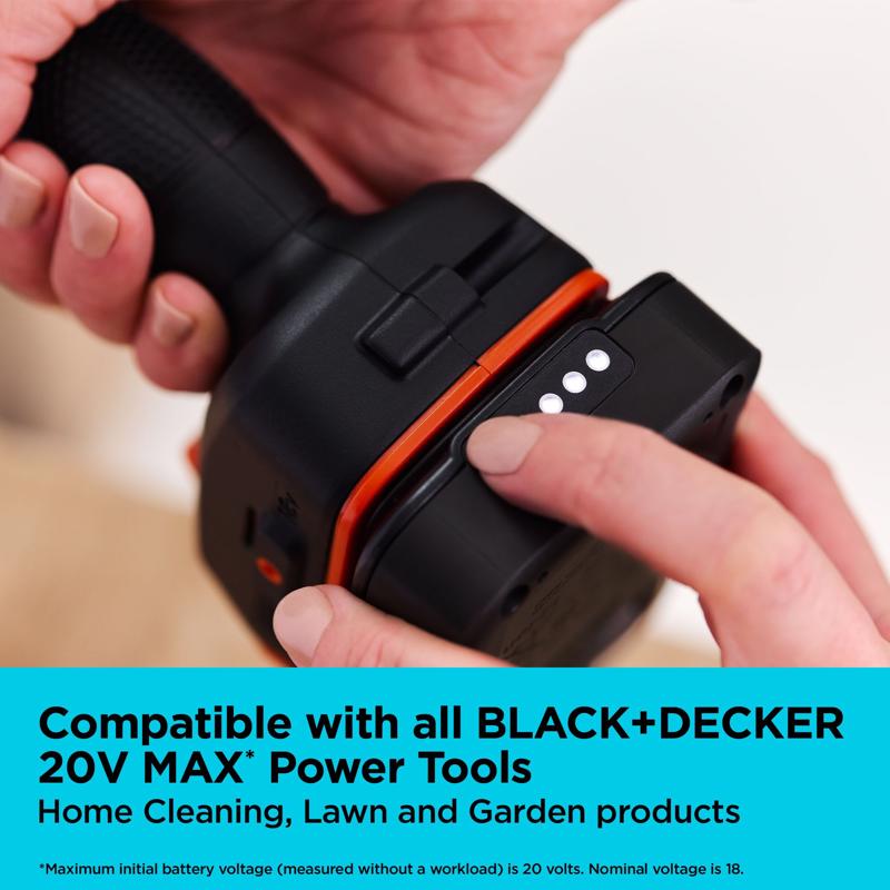 Black+Decker 20V MAX Power Connect LBD1520S 1.5 Ah Lithium-Ion Battery 1 pc