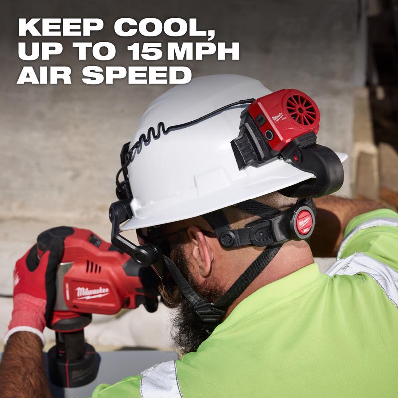 Milwaukee Hard Hat Cooling Fan White