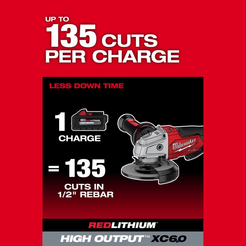 M18 FUEL Brushless 4-1/2 in Grinder w (2) 6Ah Battery Pack Bundle
