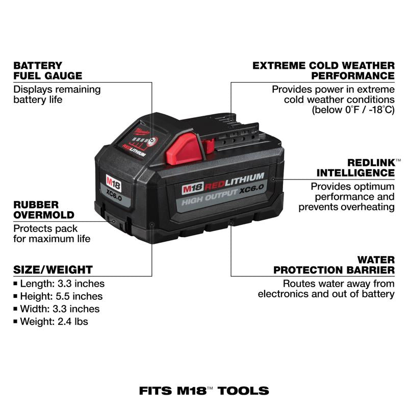 M18 Cordless Tire Inflator with (2) 6Ah Batteries Bundle