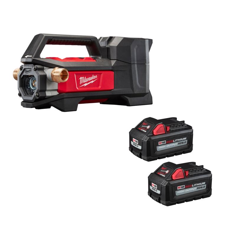 M18 1/4 HP Transfer Pump w 2PK High Output M18 6Ah Batteries
