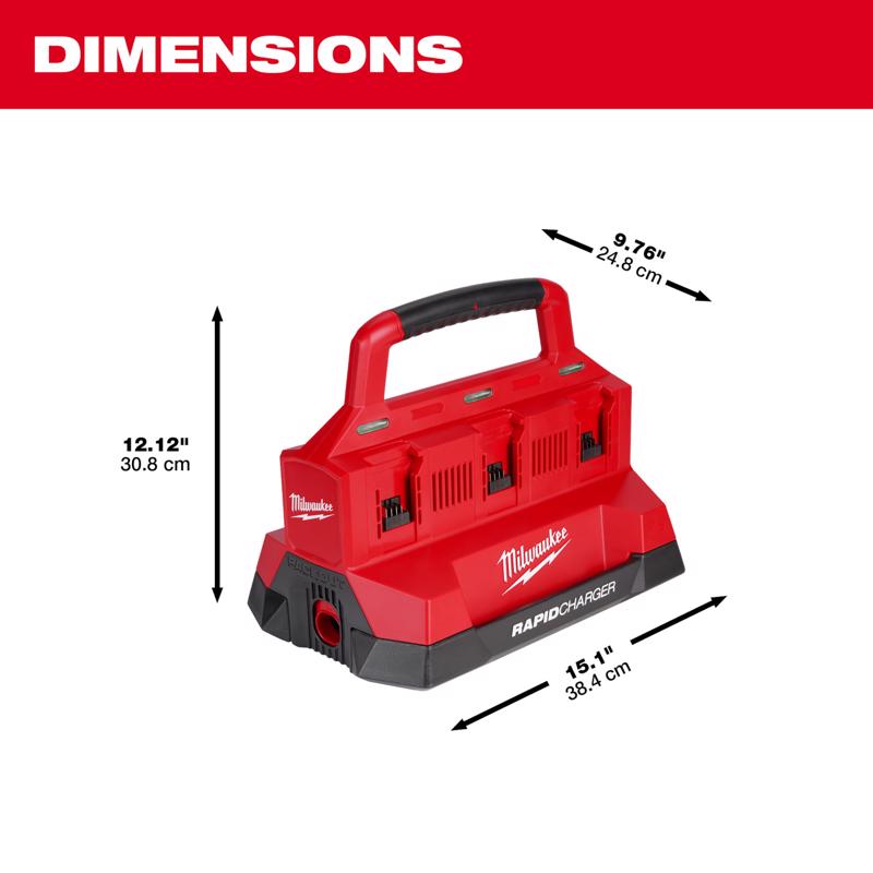 M18 6-Bay PACKOUT Charger w 6Ah Battery 2PK