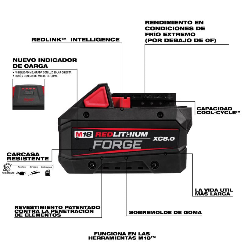 M18 FUEL Super Sawzall Recip Saw w 2PK FORGE 8Ah Batteries