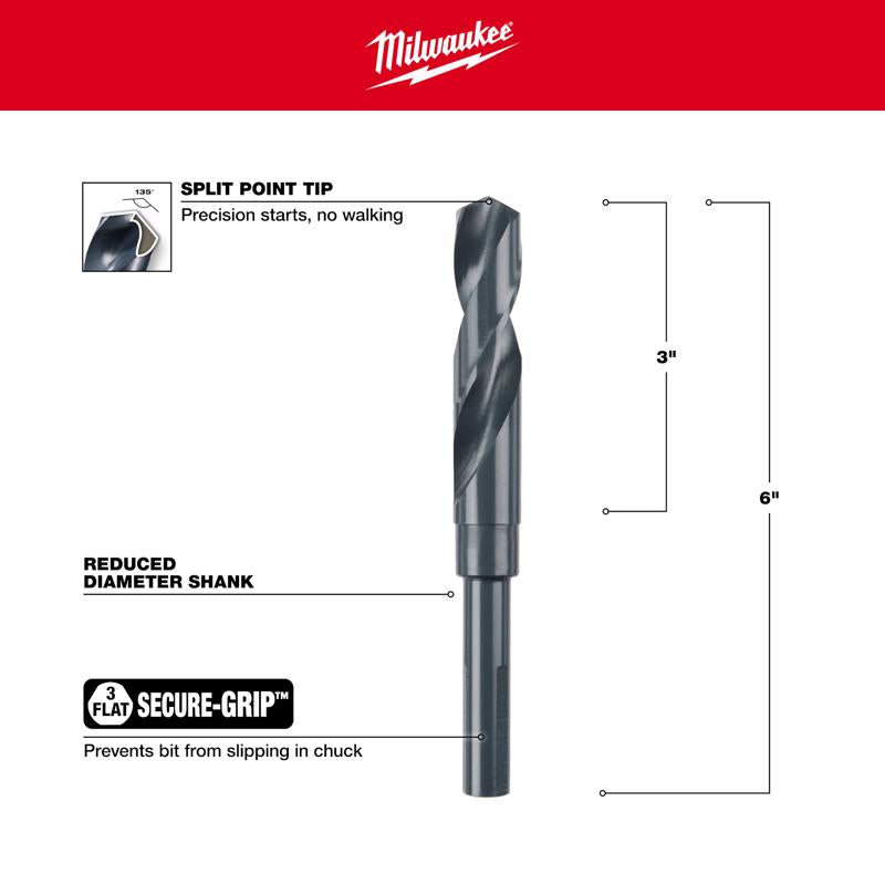 Milwaukee 6 in. L High Speed Steel Drill Bit 1 pk