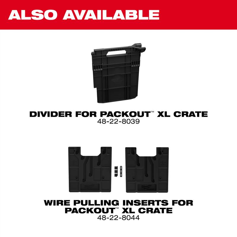 Milwaukee Packout 18.62 in. W X 15 in. H X 15.75 in. D Tool Storage Bin Red