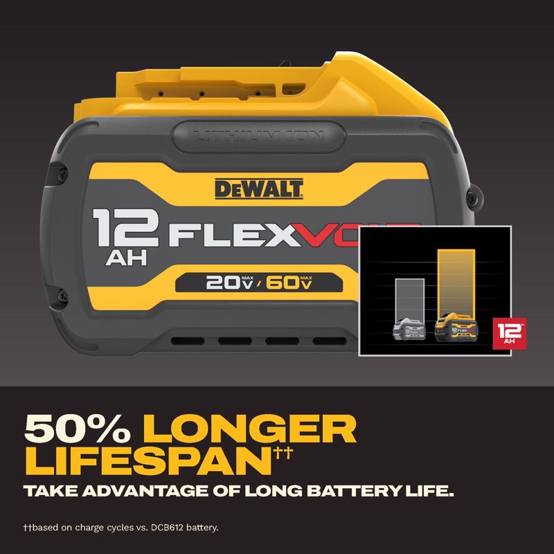 DEWALT 20V-60V MAX FLEXVOLT 12 Ah Lithium-Ion Battery 1 pc