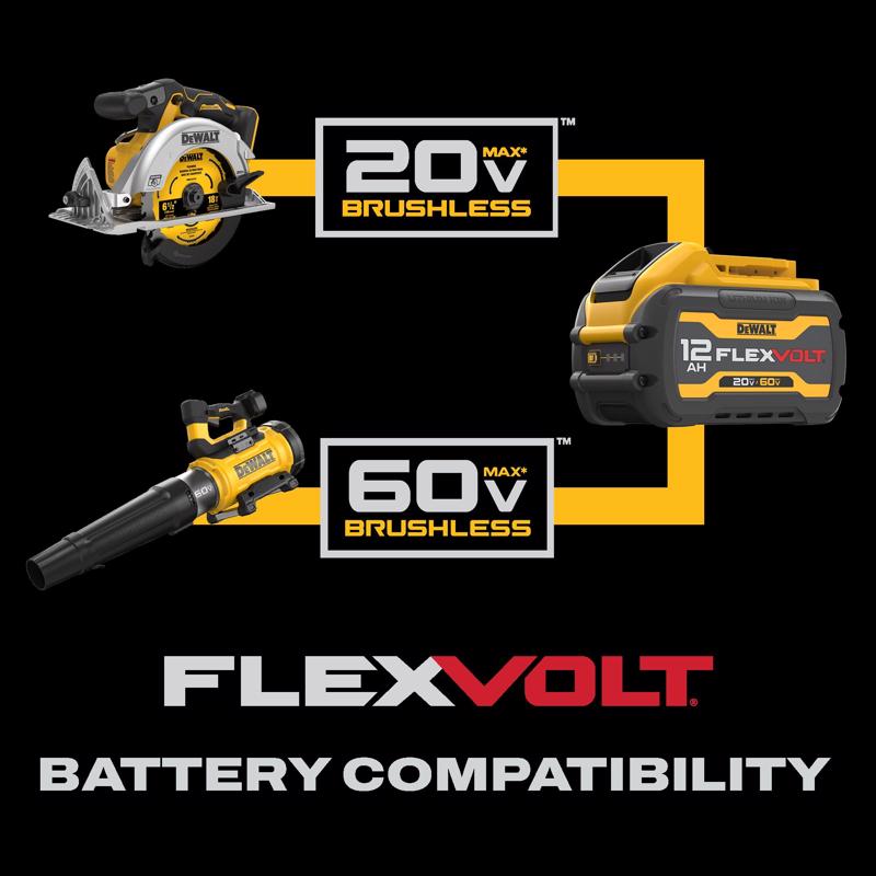 DEWALT 20V-60V MAX FLEXVOLT 12 Ah Lithium-Ion Battery 1 pc