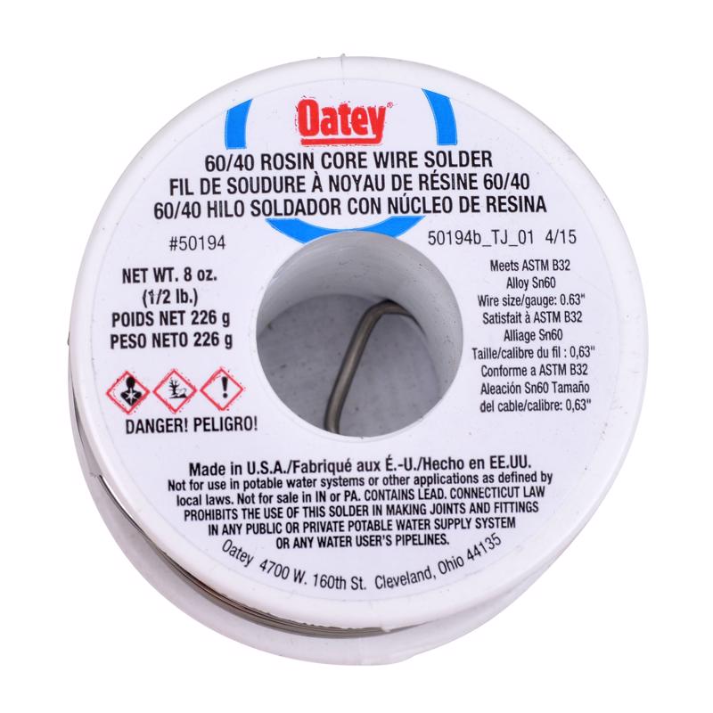 Oatey 8 oz Rosin Core Solder Wire Tin/Lead 60/40 1 pc
