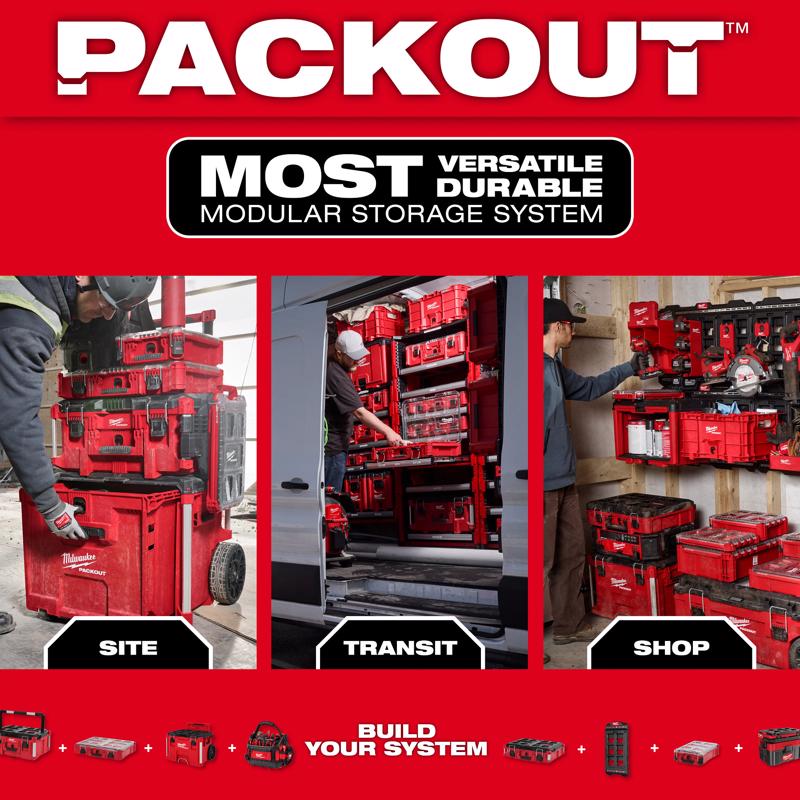 Milwaukee 15.5 in. W X 8.75 in. H Compact Crate Black/Red