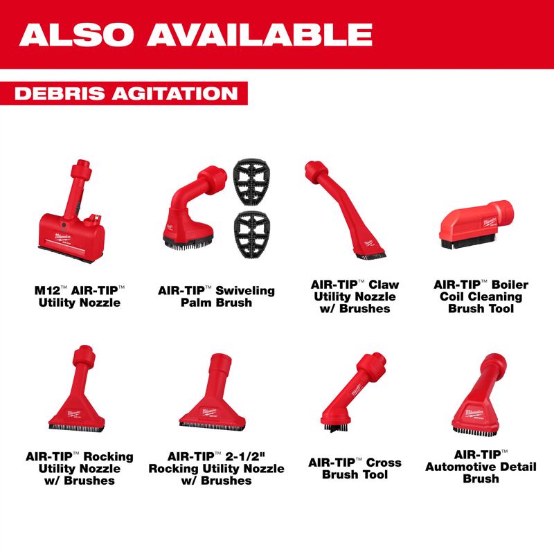 Milwaukee 9.6 in. L X 3.43 in. W Wet/Dry Vac Brush 1 pc