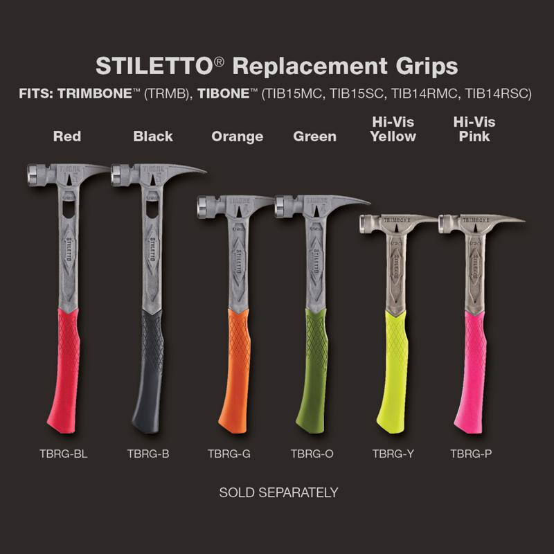 Stiletto 9 in. Rubber Replacement Grip Red 1 pc