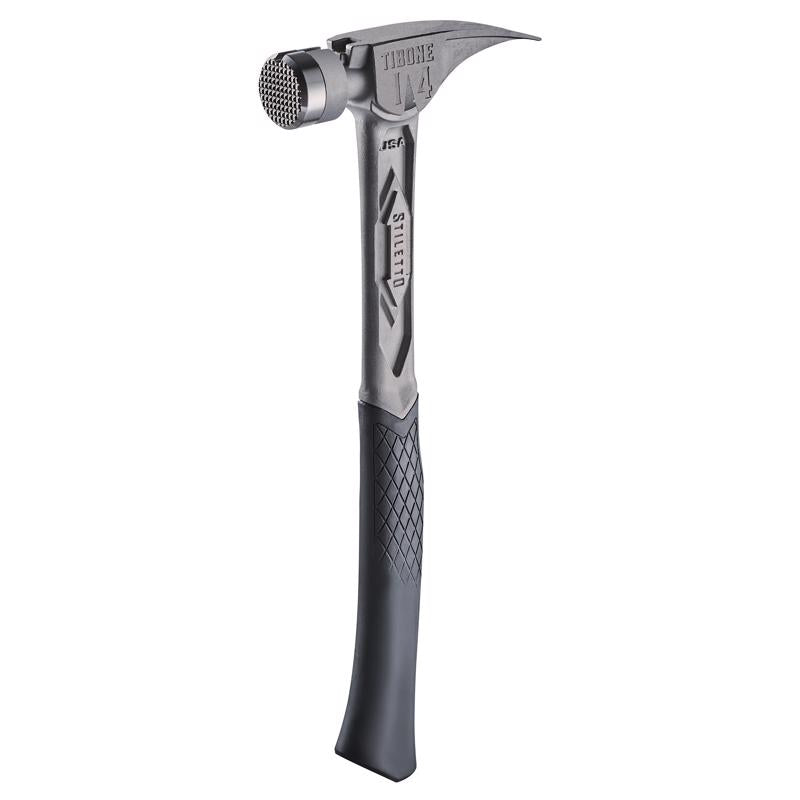 Stiletto 14 oz Milled Face Framing Hammer 18.0 in. Titanium Handle