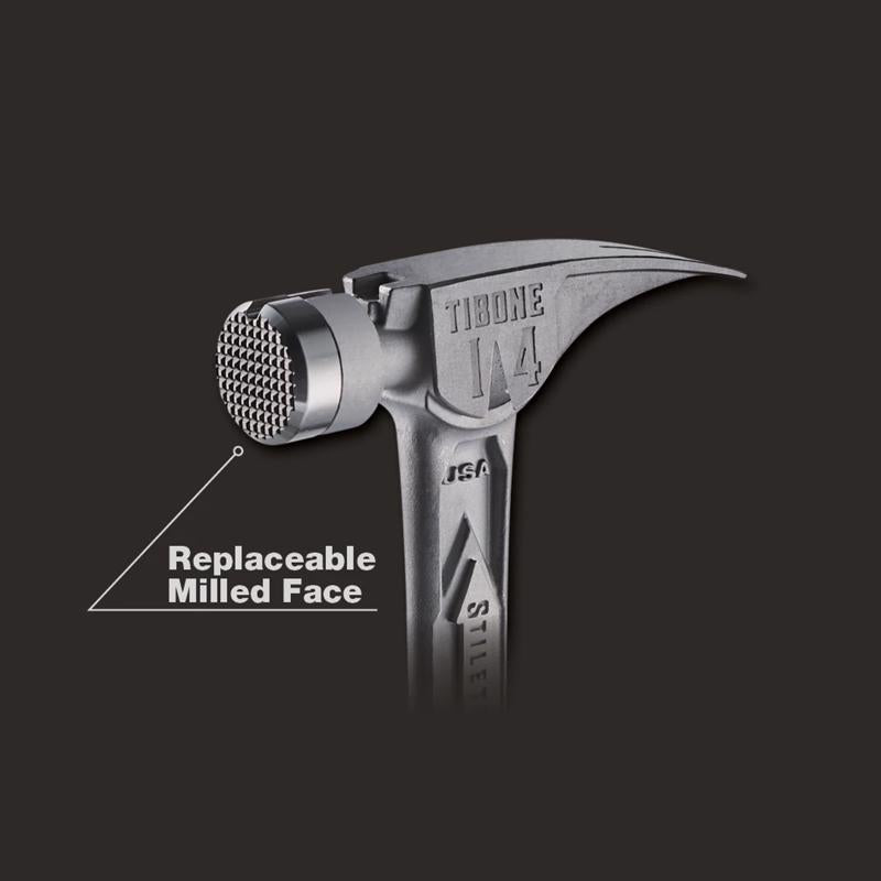 Stiletto 14 oz Milled Face Framing Hammer 18.0 in. Titanium Handle