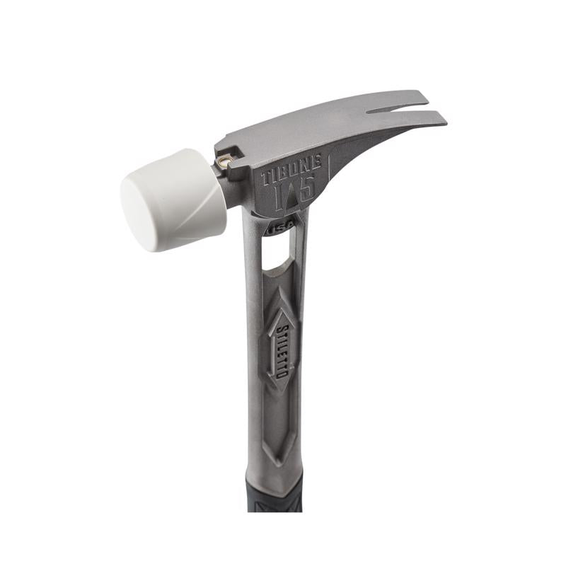 Stiletto TIBONE 1.5 in. Rubber Mallet Cap White 1 pc
