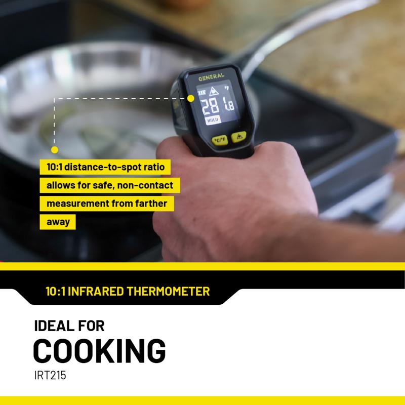 General 662 deg Infrared Thermometer 7 in. L X 3.3 in. W Black
