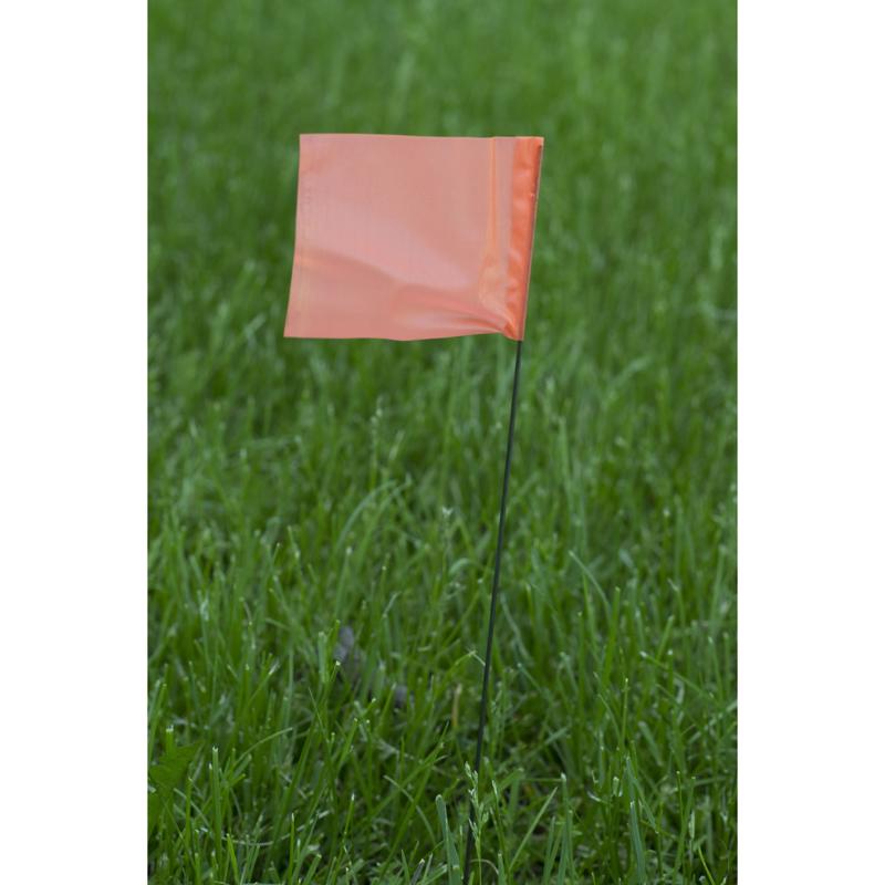 CH Hanson Co. 15 in. Fluorescent Orange Stake Flags PVC 1 pk