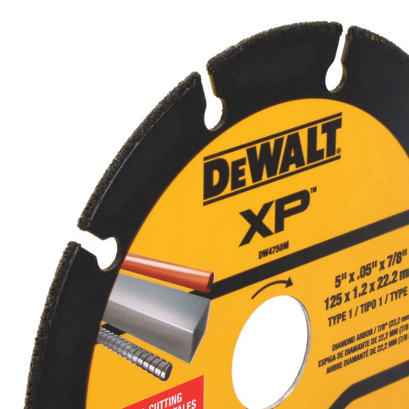 DeWalt XP 5 in. D X 7/8 in. X 0.05 in. thick Diamond Cut-Off Wheel 1 blade