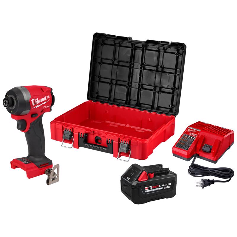 Milwaukee M18 FUEL 1/4 in. Cordless Brushless Impact Driver Kit (Battery)
