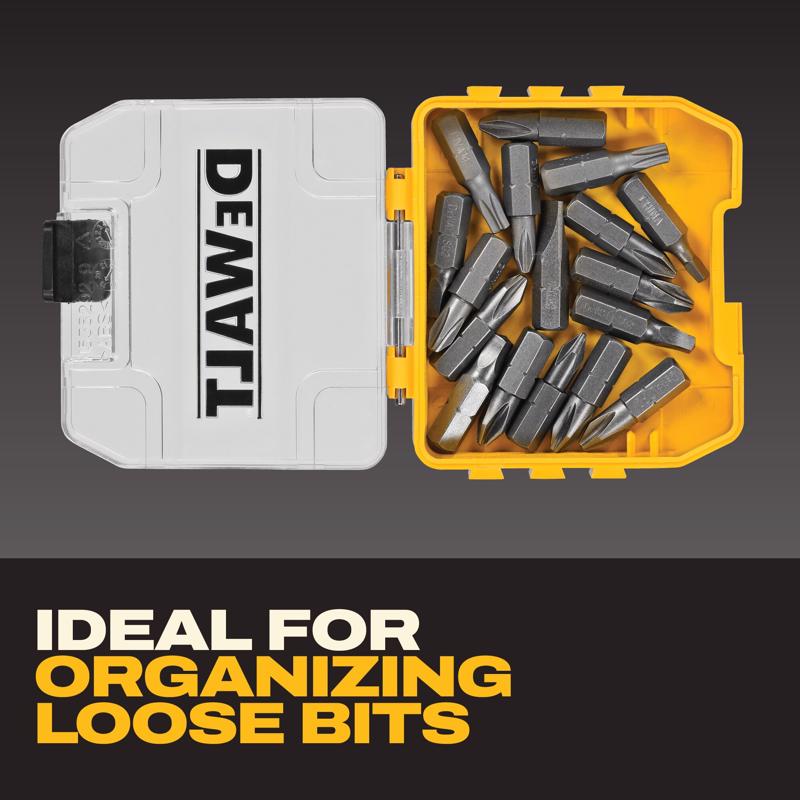 DEWALT 1 in. L Steel Compact Magnetic Drill Bit Set Hex Shank 18 pc