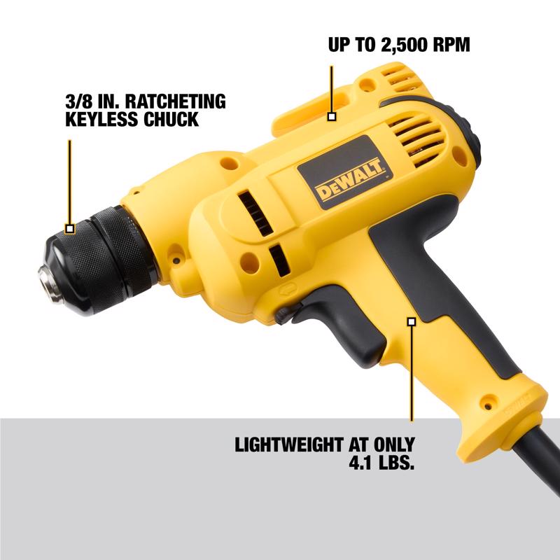 DEWALT 8 amps 3/8 in. VSR Corded Drill