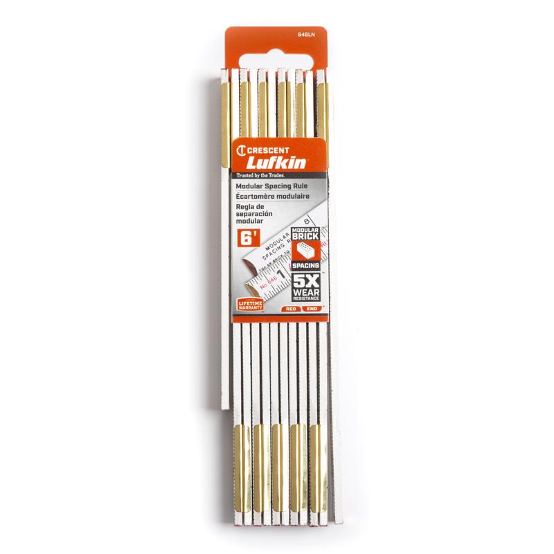 Lufkin Red End 72 in. L X 5/8 in. W Wood Folding Masonry Rule SAE