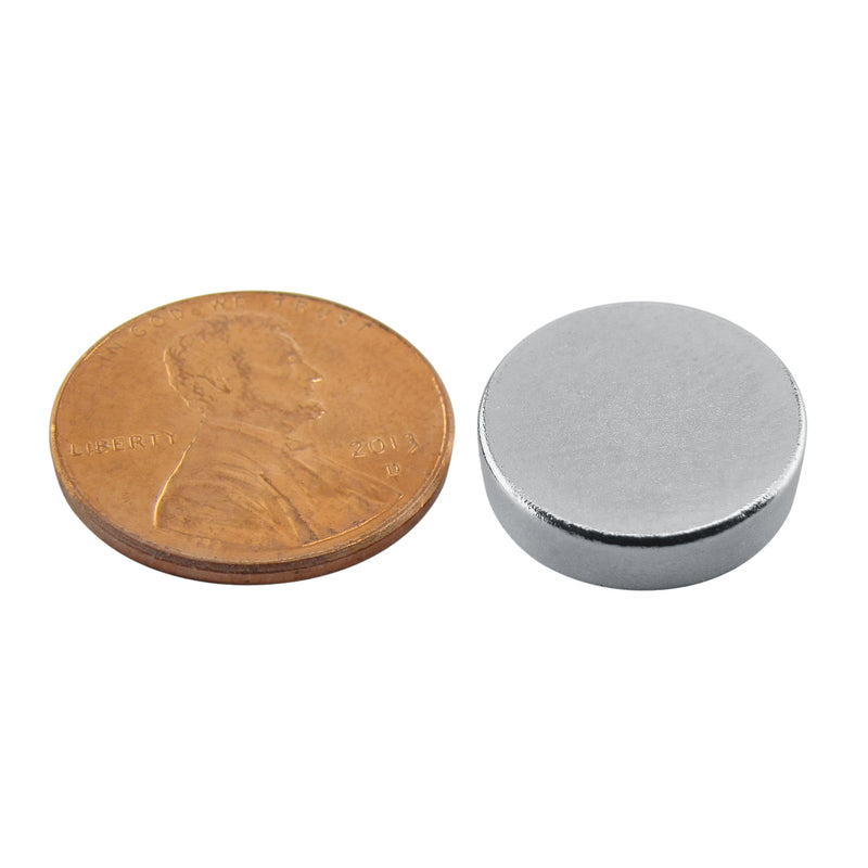Magnet Source .118 in. L X .472 in. W Silver Super Disc Magnets 4.3 lb. pull 6 pc