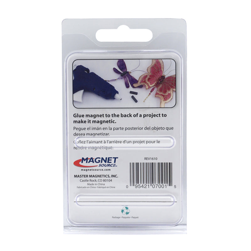 Magnet Source .875 in. L X .187 in. W Black Block Magnets 0.6 lb. pull 8 pc