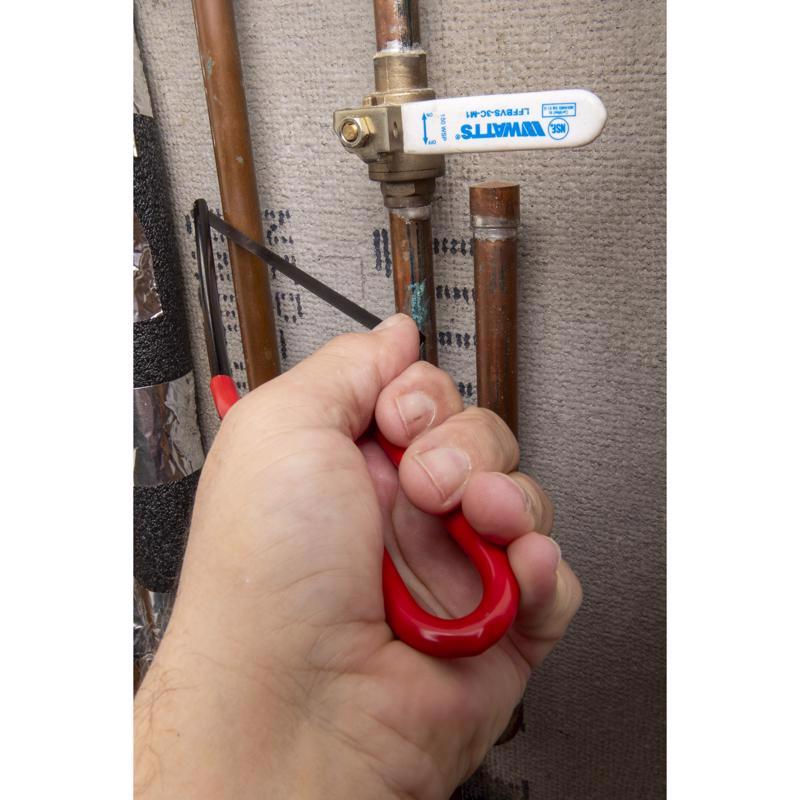 Superior Tool 6 in. High Carbon Steel Professional Mini Hacksaw Black/Red 1 pc