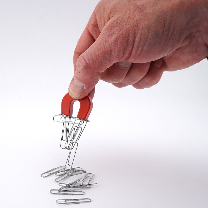 Magnet Source 1 in. L X 1.126 in. W Red Horseshoe Magnet 2 lb. pull 1 pc