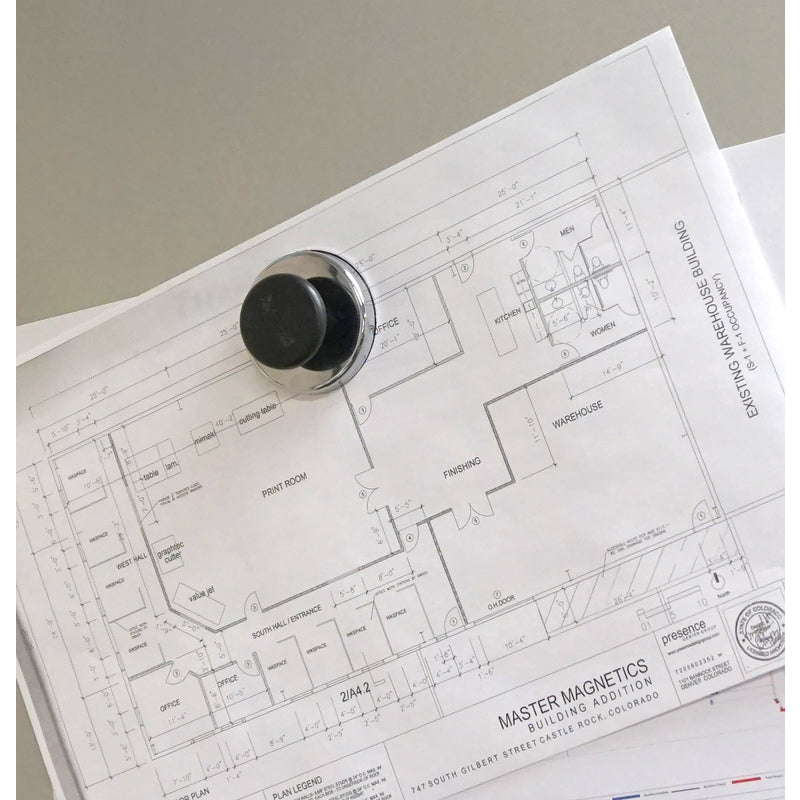 Magnet Source 1.25 in. L X 2.65 in. W Black Knob Magnet 25 lb. pull 1 pc