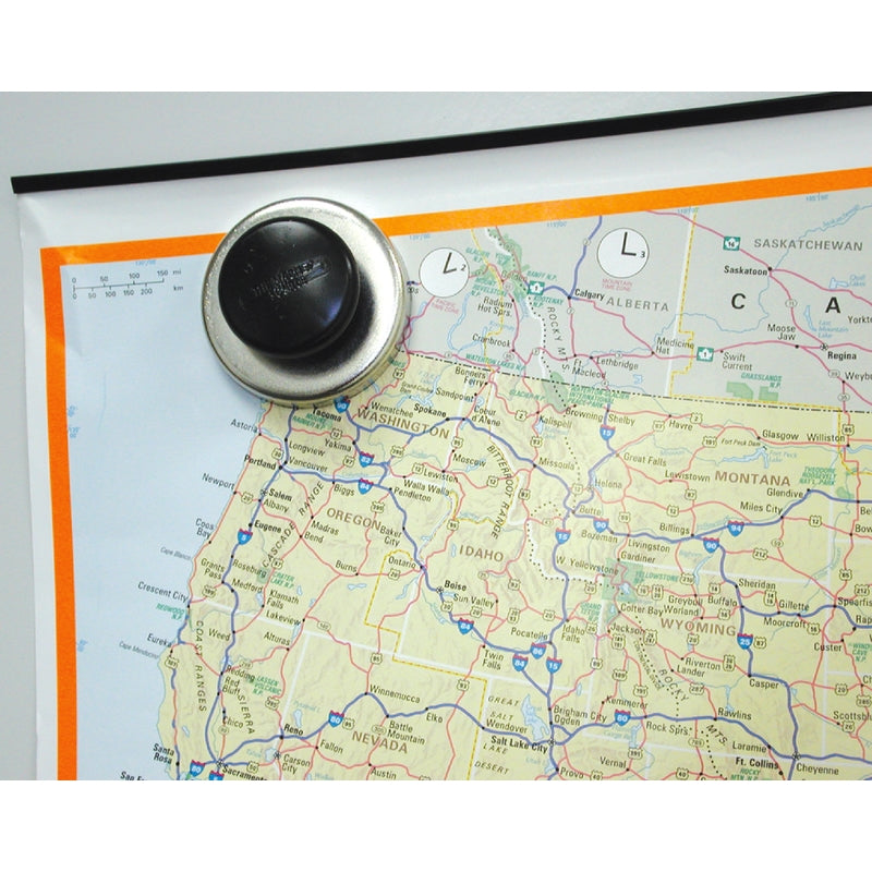 Magnet Source 1.25 in. L X 2.65 in. W Black Knob Magnet 25 lb. pull 1 pc