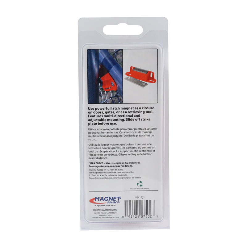 Magnet Source 4.25 in. L X 1 in. W Red Latch Magnet 50 lb. pull 1 pc