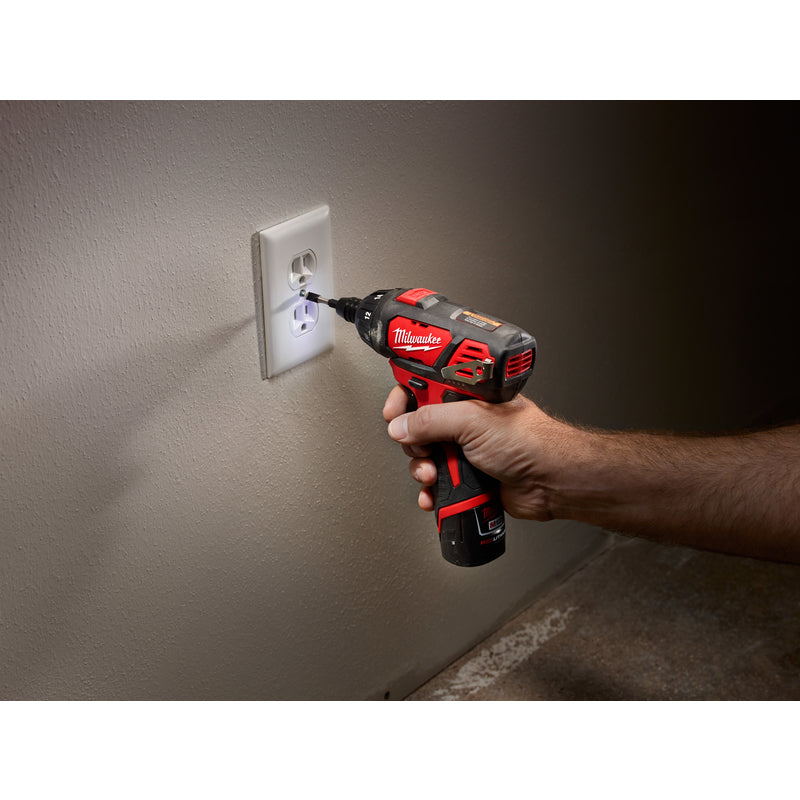 Milwaukee M12 Brushed Cordless Battery Operated Screwdriver Kit