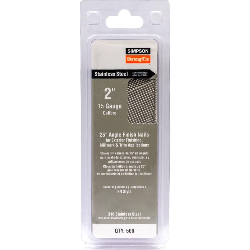 Simpson Strong-Tie 2 in. L X 15 Ga. Angled Strip Coated Nails 33 deg 500 pk