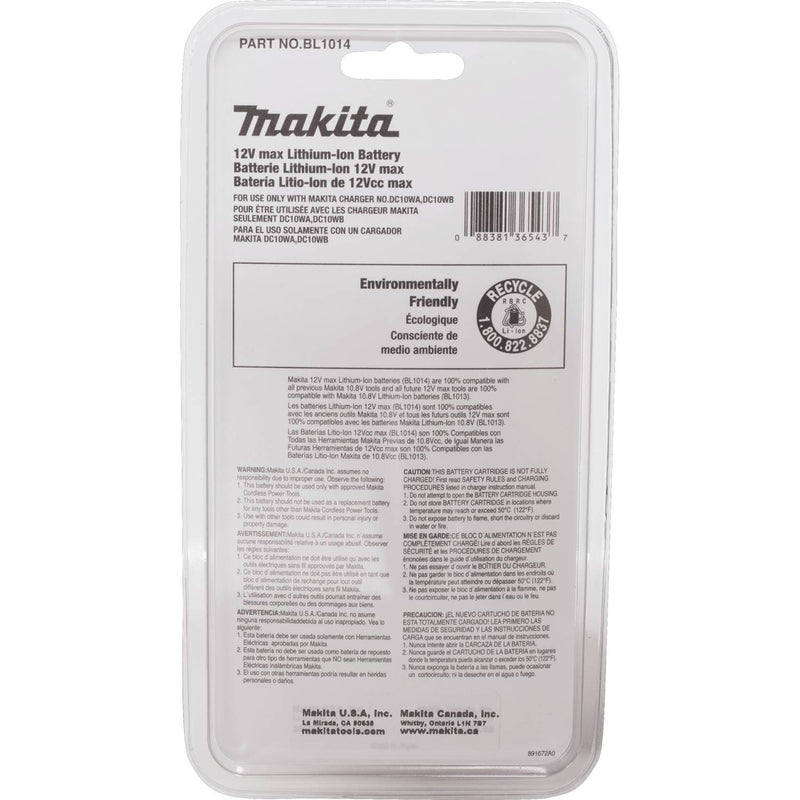 Makita 12V MAX Lithium-Ion Battery 1 pc