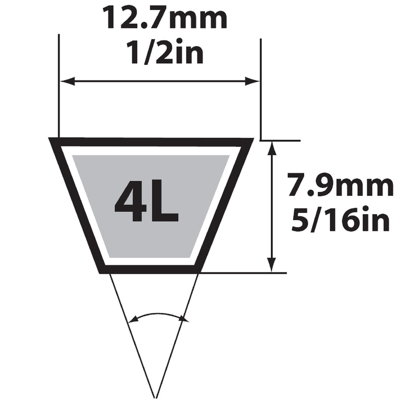 V BELT 1/2" X 98"