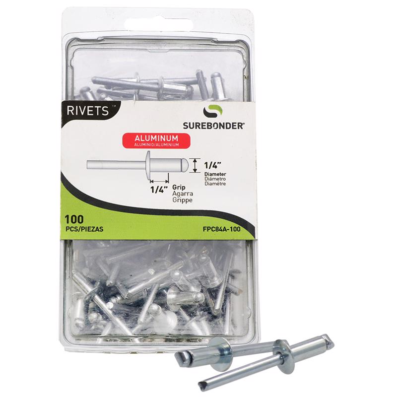 RIVET AL 1/4"X1/4" 100PK