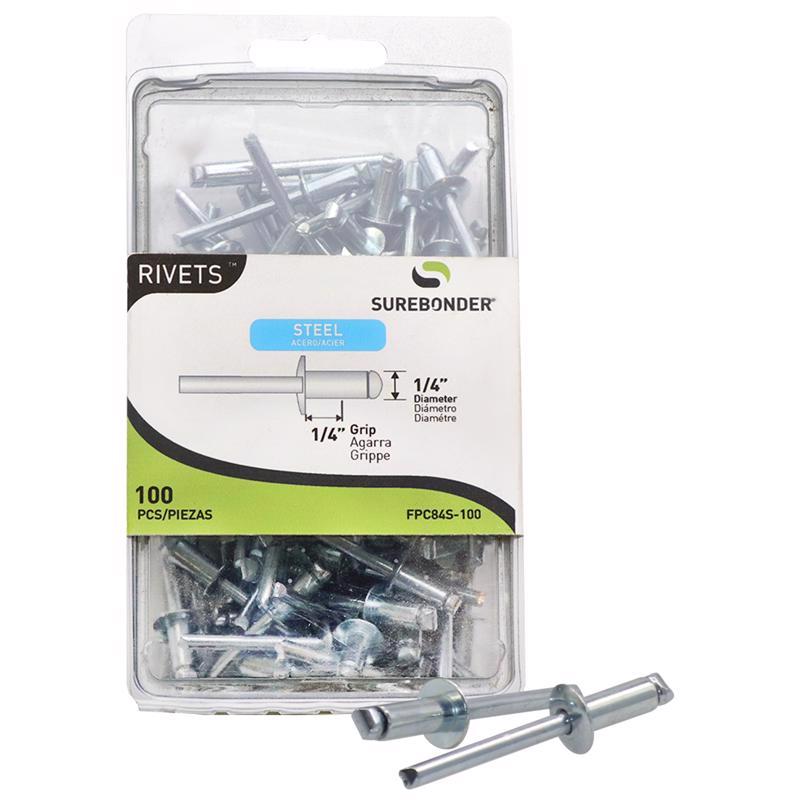 RIVET ST 1/4"X1/4" 100PK