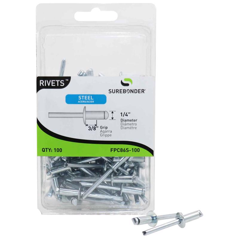 RIVET ST 1/4"X3/8" 100PK