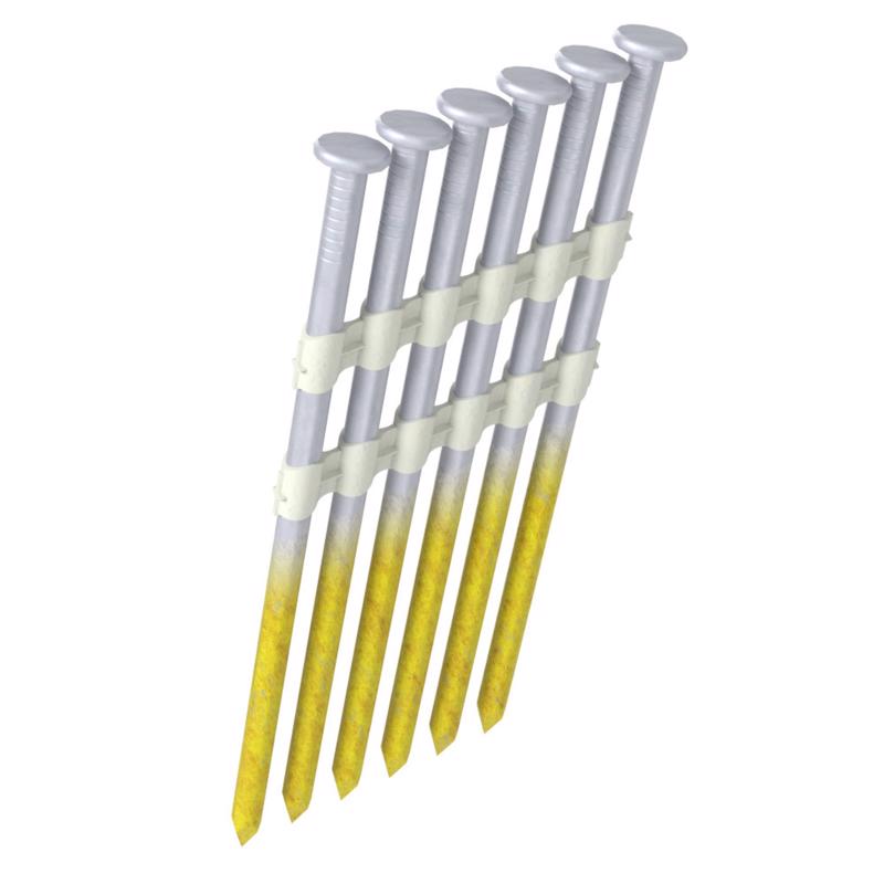 Grip-Rite 3-3/4 in. L X 10 Ga. Angled Strip Hot-Dip Galvanized Framing Nails 21 deg 2000 pk
